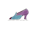 Blue and Purple Shoe, c.1955 Giclée-tryk af Andy Warhol Blue and Purple Shoe, c.1955 Giclée-tryk af Andy Warhol