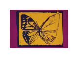 Vanishing Animals: Butterfly, c.1986 (Yellow on Purple) Giclee Print by Andy Warhol