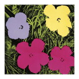 Flowers, c.1970 (1 Purple, c.1 Yellow, 2 Pink) Lámina giclée por Andy Warhol Flowers, c.1970 (1 Purple, c.1 Yellow, 2 Pink) Lámina giclée por Andy Warhol