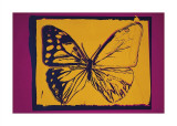 Vanishing Animals: Butterfly, c.1986 (Yellow on Purple) Giclee Print by Andy Warhol