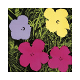 Flowers, c.1970 (1 Purple, c.1 Yellow, 2 Pink) Gicléedruk van Andy Warhol