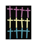 Crosses, c.1981-82 (Rows of Pink, Yellow, Teal) Giclee Print by Andy Warhol