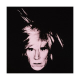 Self-Portrait, c.1986 (Pink on Black) Giclee Print by Andy Warhol