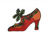 Shoe with Holly Giclee Print by Andy Warhol
