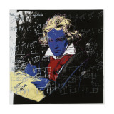 Beethoven, c.1987 (blue face) Gicléedruk van Andy Warhol