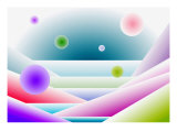 Layers of Space and Round Forms Giclée-Druck von Images Monsoon