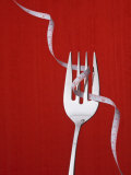 Fork with Measuring Tape Wrapped around It Photographic Print by Laura Johansen
