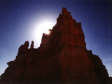 Silhouetted Deep Red Rock Spire, Bryce Canyon National Park, Utah, USA Photographic Print by Margaret L. Jackson
