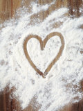 Heart Shape in Flour Photographie par Images Monsoon