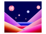Layers of Space and Moons Giclée-Druck von Rich LaPenna