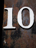 Nevada, White Pine County, East Ely, Nevada Northern Railway Museum, Numbers on Rail Stock Photographic Print by Deon Reynolds