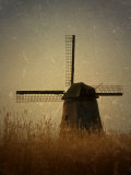 A Windmill with Old Photo Treatment Photographic Print by Images Monsoon