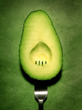 Half an Avocado with a Fork Photographic Print by Tina Chang