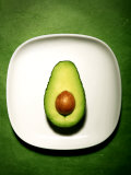 Half an Avocado on a White Plate Photographic Print by Tina Chang