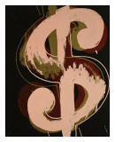 Dollar Sign, c.1982 (beige and red) Giclée-tryk af Andy Warhol Dollar Sign, c.1982 (beige and red) Giclée-tryk af Andy Warhol