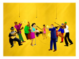 Big Jazz Band Performing Giclee Print by Rich LaPenna