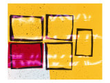 Abstract Image in Yellow and Magenta Giclee Print by Daniel Root