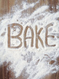 Word Bake in Flour Photographic Print by Neil Overy