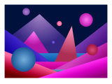 Layers of Geometric Forms Giclée-tryk af Images Monsoon Layers of Geometric Forms Giclée-tryk af Images Monsoon