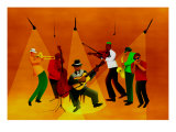 Band Jamming under Lights Giclee Print by Images Monsoon