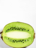Half of Kiwi Fruit on White Background Fotografie-Druck von Tina Chang