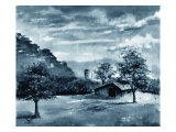 Secluded Barn in Meadow Giclee Print by Rich LaPenna