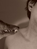 A Man Scared by a Fox Photographic Print by Abdul Kadir Audah