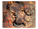 Abstract Image in Yellow, Black, Brown, and Red Giclee Print by Daniel Root
