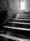 Glowing Doorway at Top of Exterior Stone Stairway Photographic Print by Images Monsoon