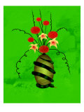 Floral Arrangement in Vase on Which a Snake Is Coiled Lámina giclée por Images Monsoon Floral Arrangement in Vase on Which a Snake Is Coiled Lámina giclée por Images Monsoon