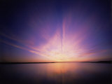 View of the Ocean Beneath Purple Skies Photographic Print by Frank Rapp