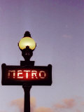 Metro Stop in Paris Against Sunset Sky Photographic Print by Abdul Kadir Audah