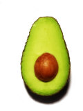 Half an Avocado on a White Background Photographic Print by Tina Chang