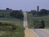 Road Through Rolling Hills and Farmland Near New Glarus Photographic Print by Paul Damien