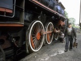 Polish National Railways Locomotive Being Prepared for a Commuter Run Fotografie-Druck von Kent Kobersteen