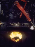 Ex-Great Western Railway 0-6-0Pt 6412 Crosses Bridge on Tourist Railway Fotografie-Druck von Kent Kobersteen