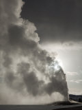 Old Faithful Spews as Much as 180 Feet into a Late-Winter Sky Photographic Print by Mark Thiessen