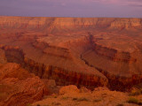 Clouds Cast Twilight Colors onto Canyon Walls Below Sb Point Photographic Print by Michael Nichols