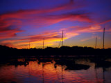 Sunset over Water on Lake Titicaca Photographie par David Edwards