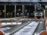 Polish National Railways Locomotive Ol49-111 Exits the Roundhouse Photographic Print by Kent Kobersteen
