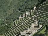 Reconstructed Inca Stone Terraces and Buildings Photographie par David Evans
