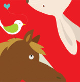 Farm Group: Rabbit and Horse Posters par Yuko Lau