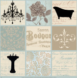Bath Collage I Posters par Paula Scaletta