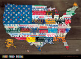 Fifty State Flag Poster by Aaron Foster