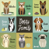 Doggy Family Posters by Jenn Ski