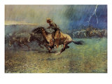 The Stampede Impressão giclée por Frederic Sackrider Remington