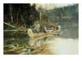 On the Flathead Giclee Print by Charles Marion Russell