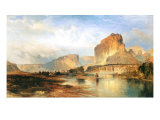 Cliffs of Green River Giclee Print by Thomas Moran