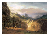 Dans la vallée reproduction procédé giclée par Albert Bierstadt