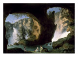Italian Landscape with Bathers reproduction procédé giclée par Jacob-Philippe Hackert